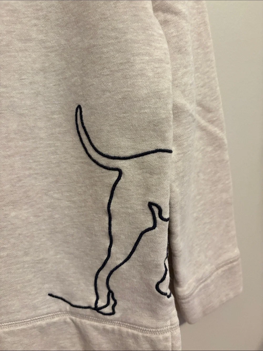 Talbots Light Cream Sweatshirt with Black Dog Outline
